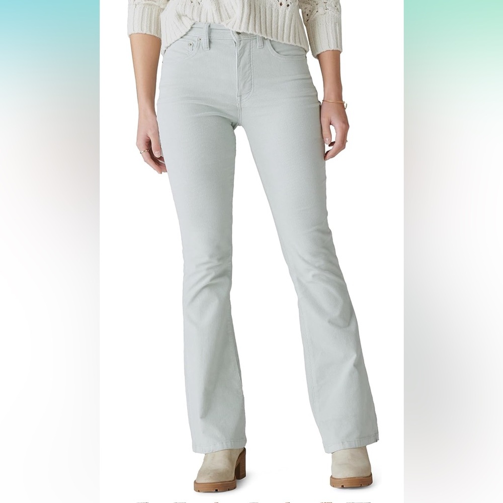 Lucky Brand- Jeans Stevie High Waisted Grey Corduroy Flare- 8/29R